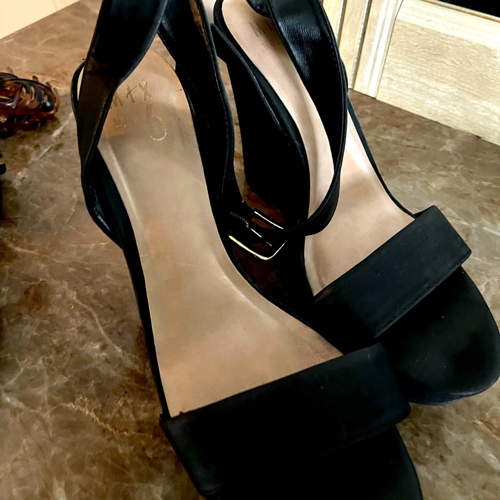 Black Strappy Wedges